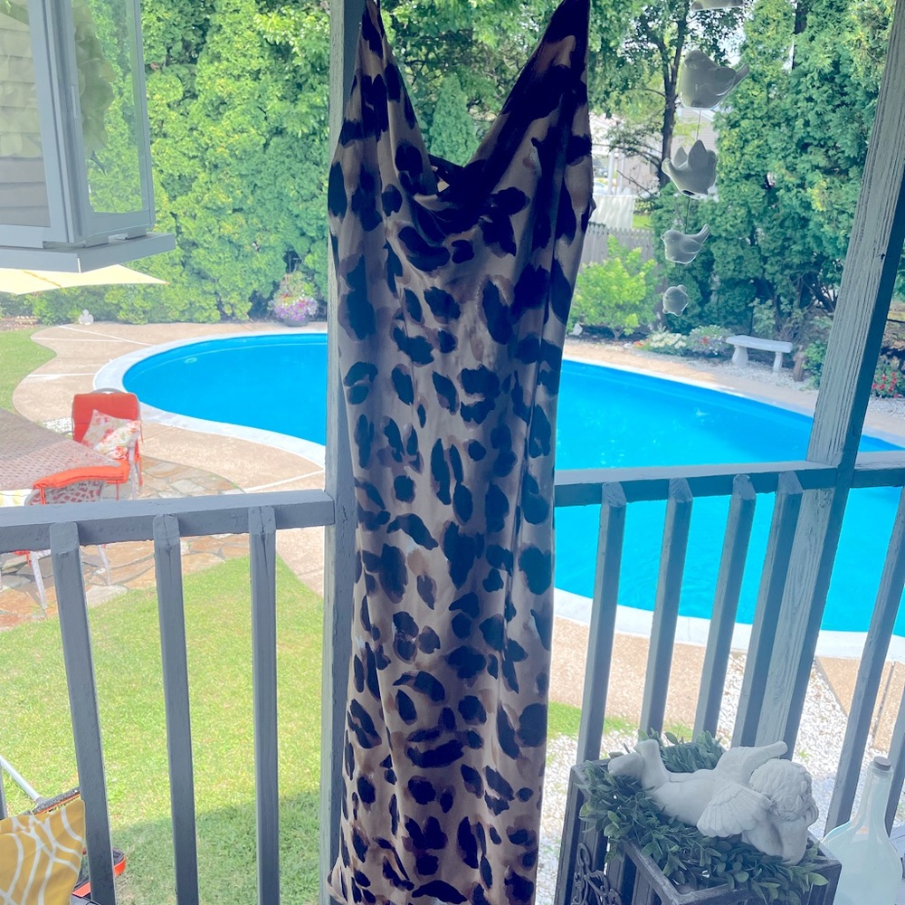 Cheetah print slip dress